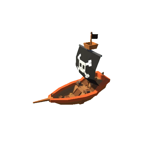 Pirate Ship 03 Skeleton A Orange